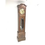 Early 20th century Arts and Crafts oak longcase clock