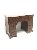 19th century inlaid mahogany campaign style desk