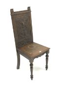Victorian heavily carved side chair