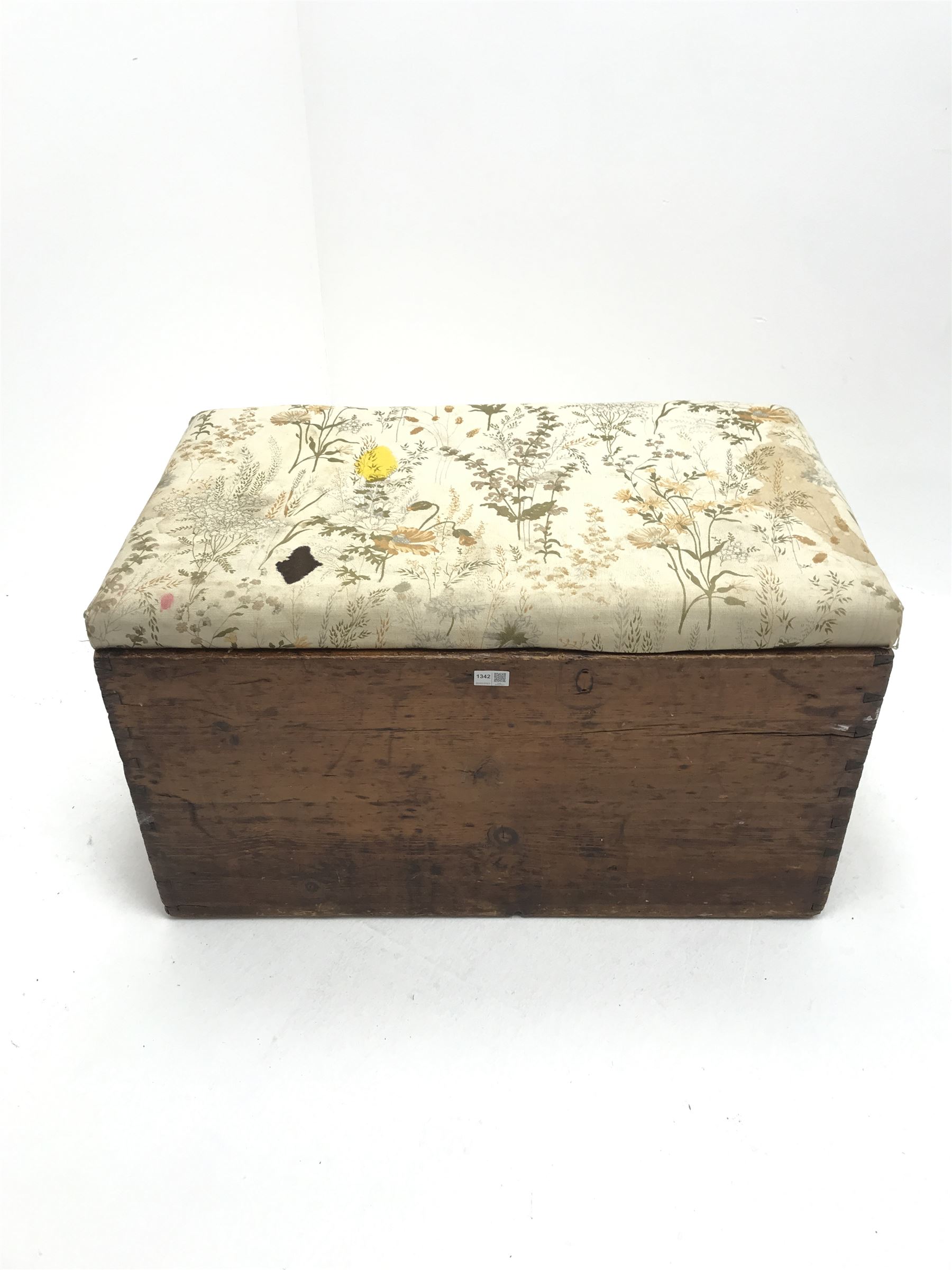 19th century pine blanket box - Image 2 of 3