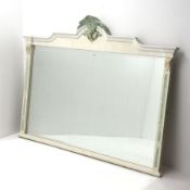 Italian style wall mirror with green marble finish