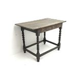 18/19th century oak side table