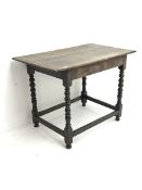 18/19th century oak side table