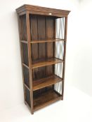 Hardwood open bookcase