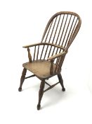 19th century ash and elm stick back Windsor chair