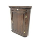 19th century oak wall hanging corner cupboard