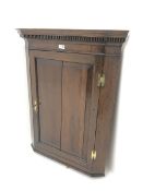 19th century oak wall hanging corner cupboard