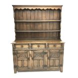 Jacobean style oak dresser