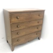 Early 19th century inlaid mahogany secretaire chest