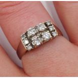 18ct white gold diamond set ring