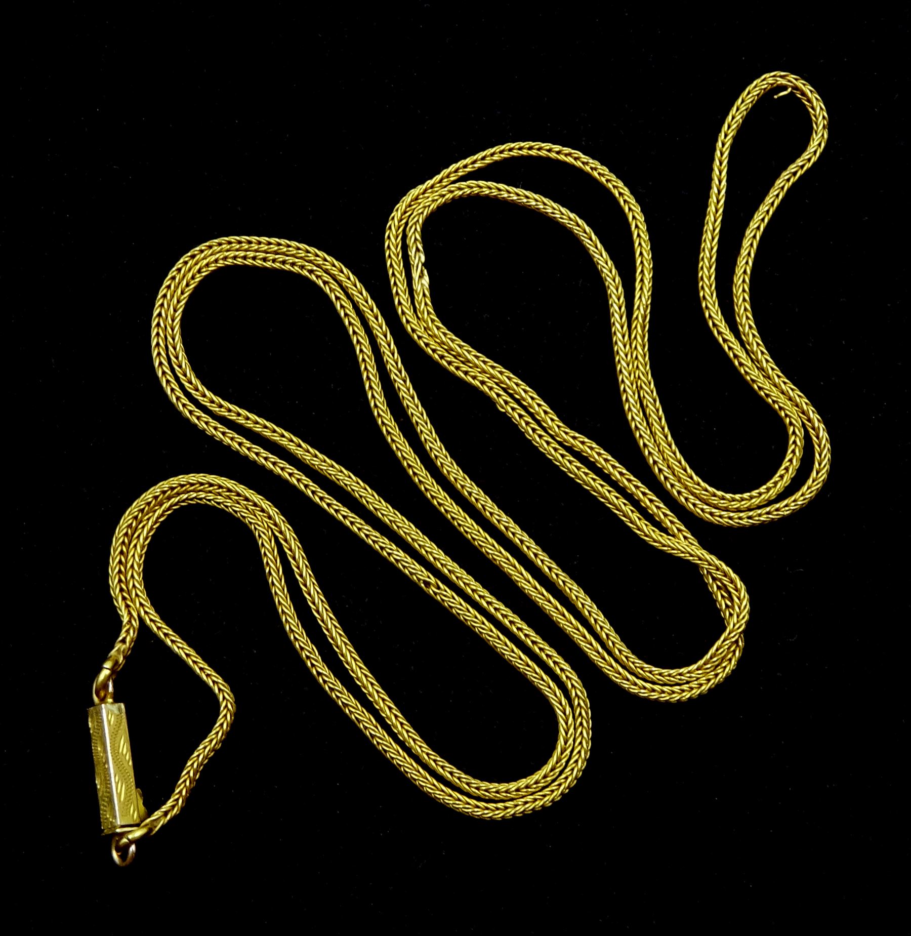 Gold foxtail link necklace tested to 20.5ct - Image 2 of 3