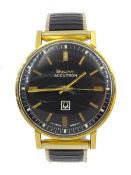 Bulova Accutron gold-plated and stainless steel gentleman's quartz wristwatch