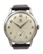 Omega gentleman's stainless steel 17 jewels manual wind wristwatch