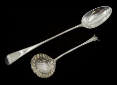 George III silver basting spoon