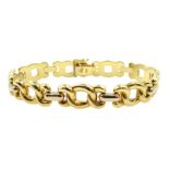 18ct gold cable link bracelet