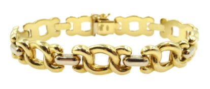 18ct gold cable link bracelet