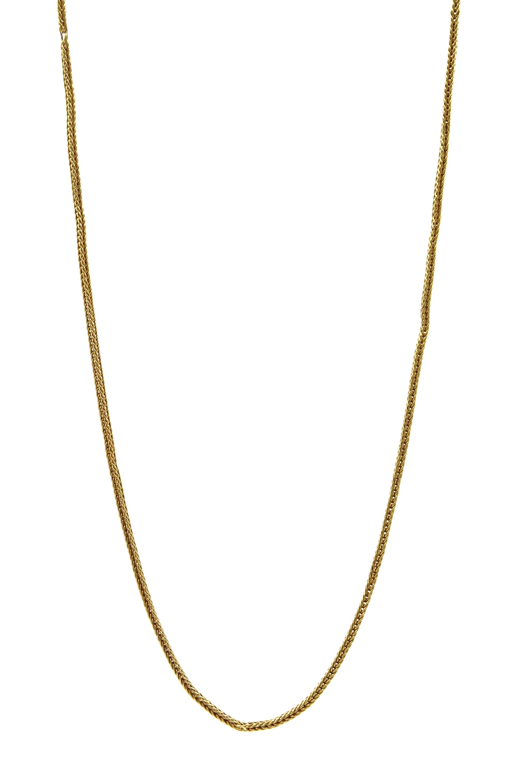 Gold foxtail link necklace tested to 20.5ct