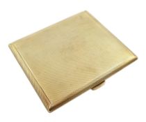 9ct gold engine turned cigarette case