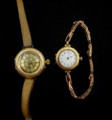 Early 20th century Swiss 9ct rose gold ladies wristwatch