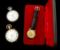 Smiths De Luxe 9ct gold gentleman's 15 jewels manual wind presentation wristwatch