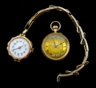 Early 20th century rose gold ladies wristwatch hallmarked 9ct
