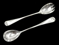 Pair of silver salad servers