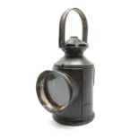 Railway type lantern, black painted finish, H35cm