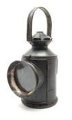 Railway type lantern, black painted finish, H35cm