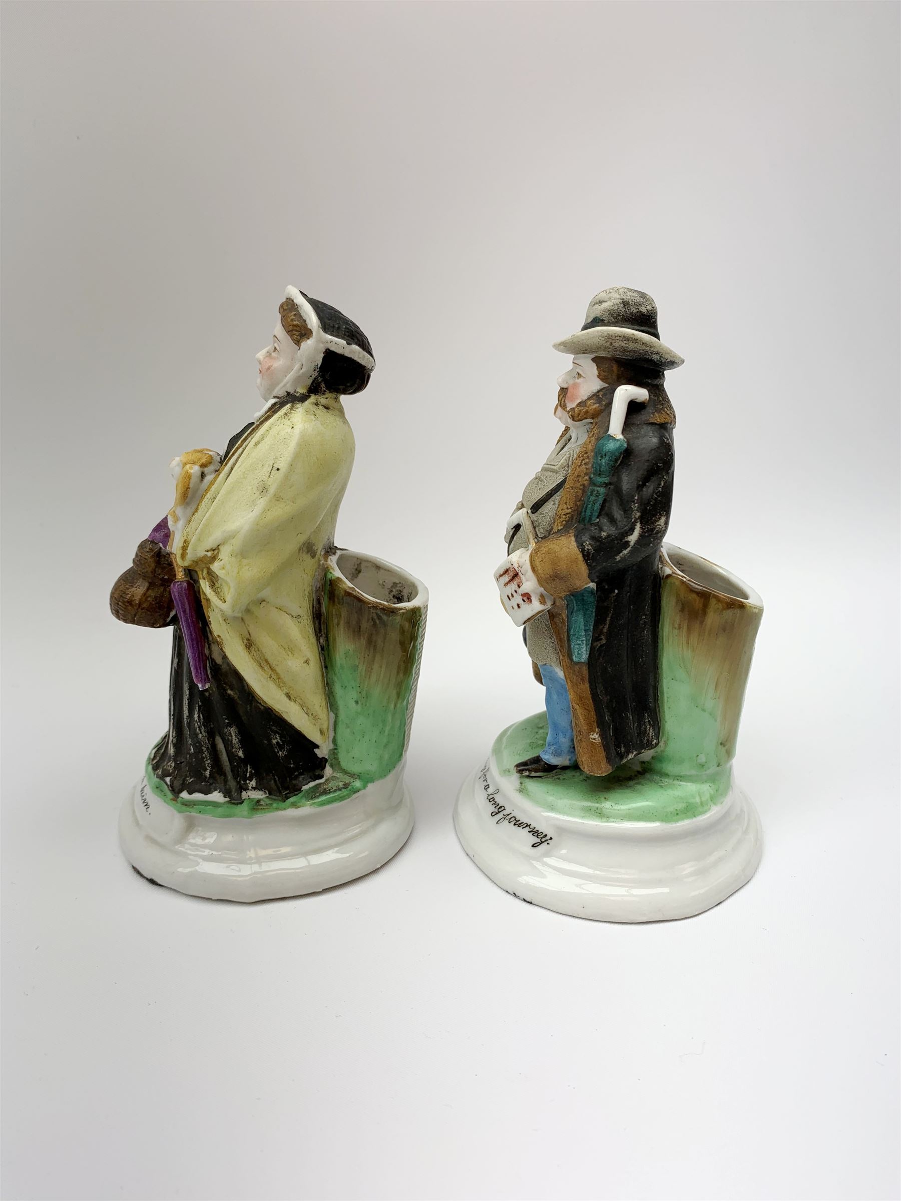 A pair of Victorian figural table vesta and match strikers - Image 7 of 7