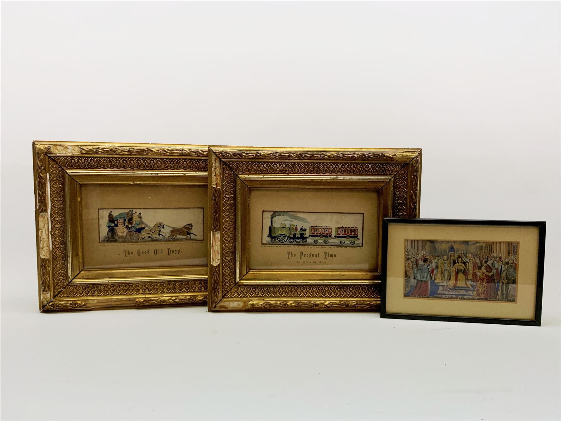 A pair of gilt framed Stevengraph silk pictures - Bild 4 aus 4