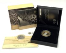 The Royal Mint 2014 silver proof two pound coin 'Outbreak' commemorating the 100th anniversary of th