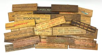 A group of cribbage advertising boards