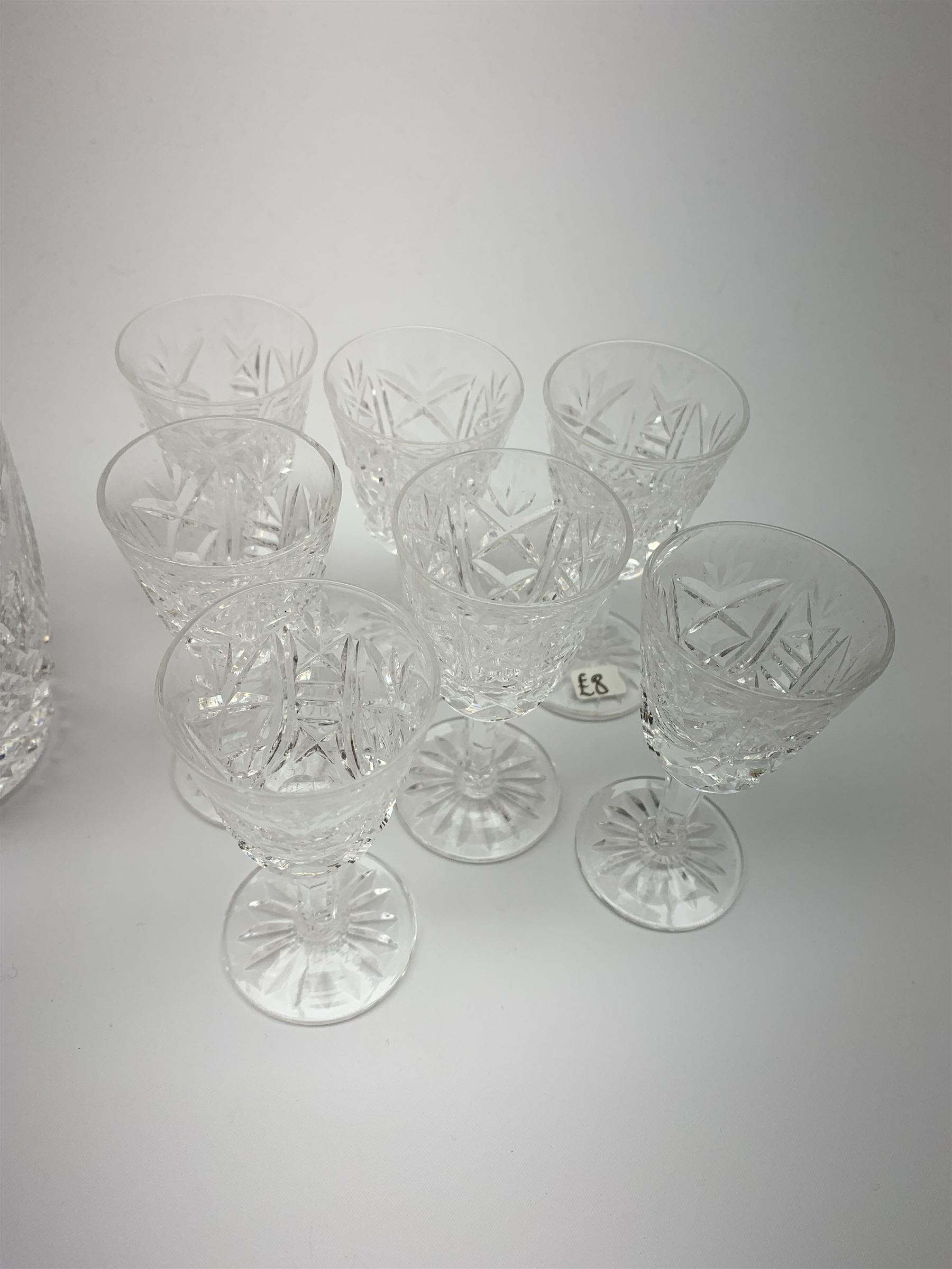 A set of eight Waterford crystal Colleen pattern sherry glasses - Image 3 of 5