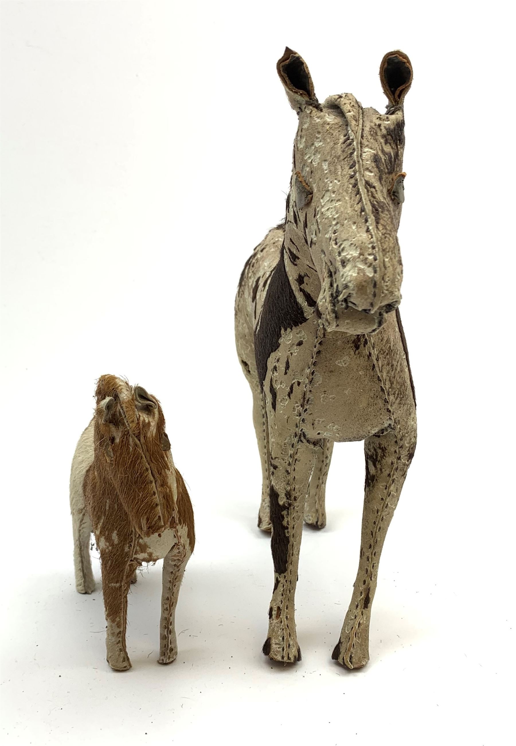 Two Edith Reynolds hand-made and rubber filled real skin horses - Image 2 of 4