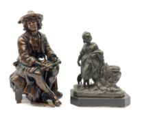 Two spelter figures