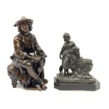 Two spelter figures