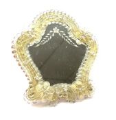 A Venetian glass dressing table mirror