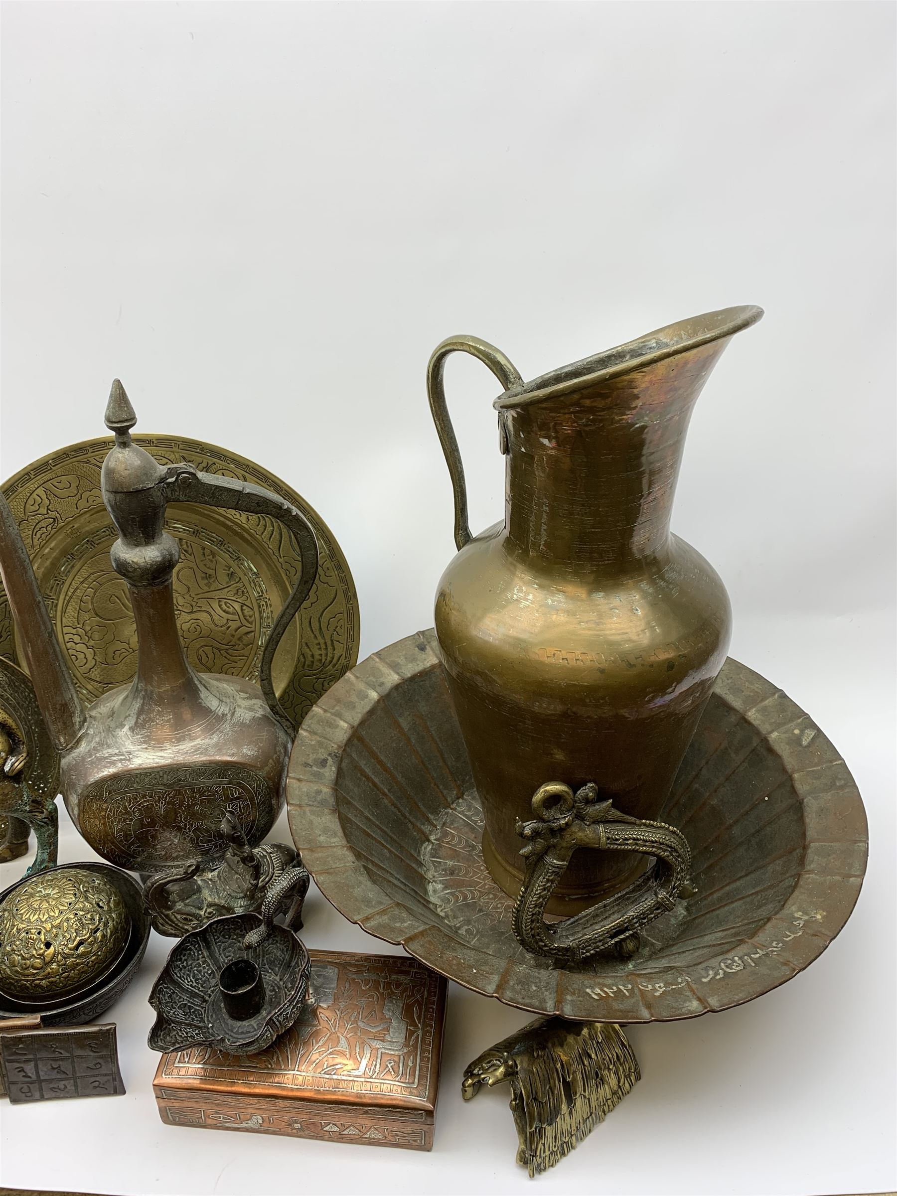 Collection of Eastern metal ware including a brass model of a Camel - Image 3 of 3