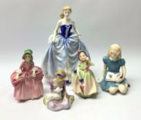 A group of Royal Doulton figures