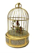 A mid 20th century automaton of two birds within a cage