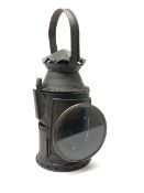 Railway type lantern, black painted finish, H37cm