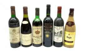Mixed red wines including Chateau Plince Pomerol 1990