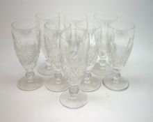 A set of eight Waterford crystal Colleen pattern champagne flutes