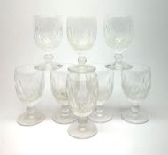 A set of eight Waterford crystal Colleen pattern wine glasses