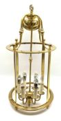 A brass hall lantern