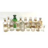 A group of late 19th/early 20th century glass chemist bottles