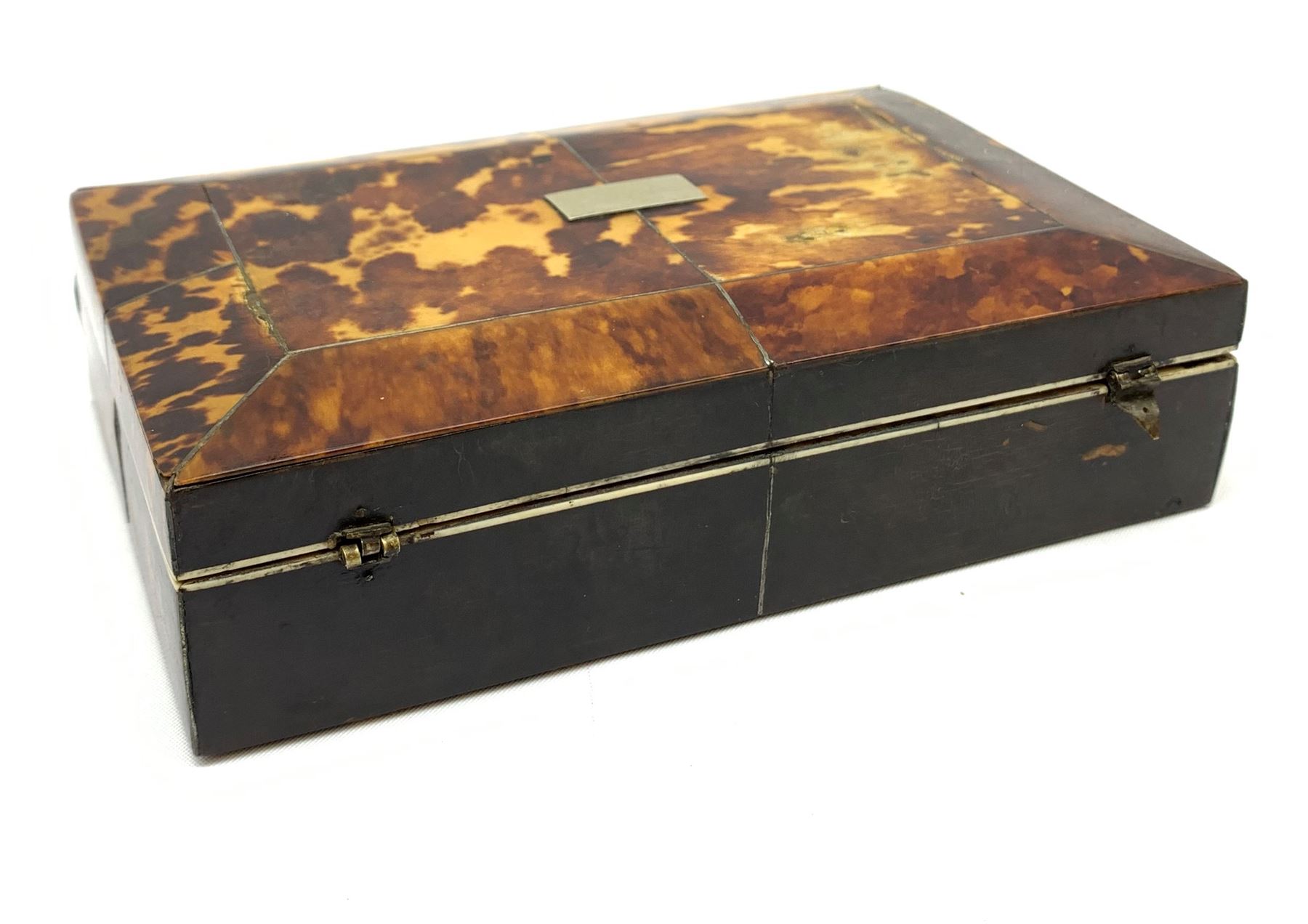 19th Century tortoiseshell box - Image 2 of 4