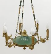 Empire style six light chandelier