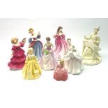 A group of seven Royal Doulton figures