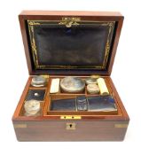 A 19th century mahogany brass bound vanity box